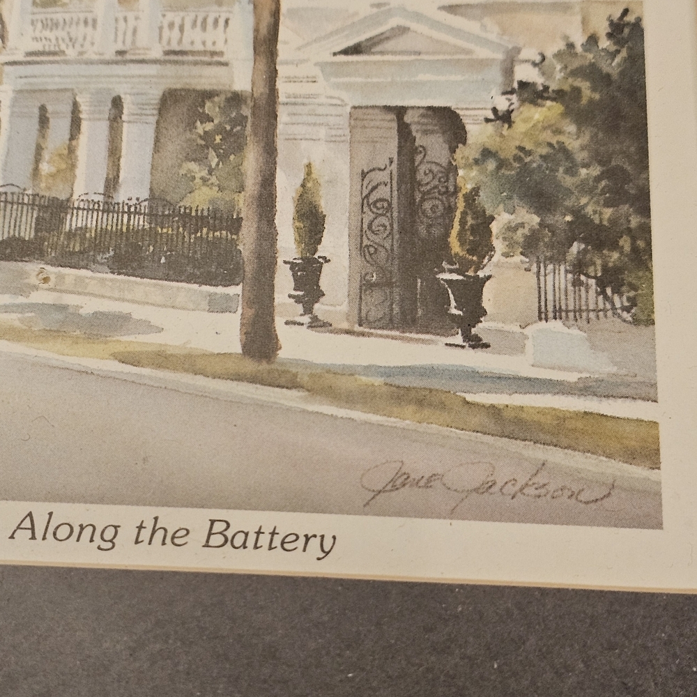 Framed and Matted Charleston, SC Watercolor Prints in Gold Frames - Picture 3 of 6